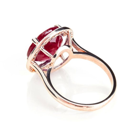 14K. SOLID GOLD RING WITH NATURAL DIAMONDS & RUBY - Picture 3 of 6